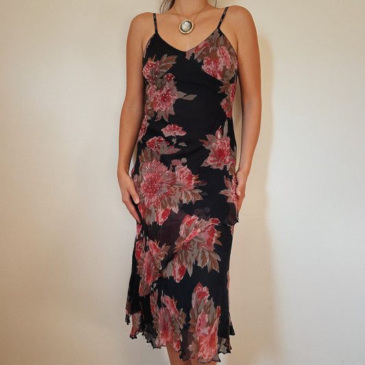 Derhy Dark Romantic Floral dress