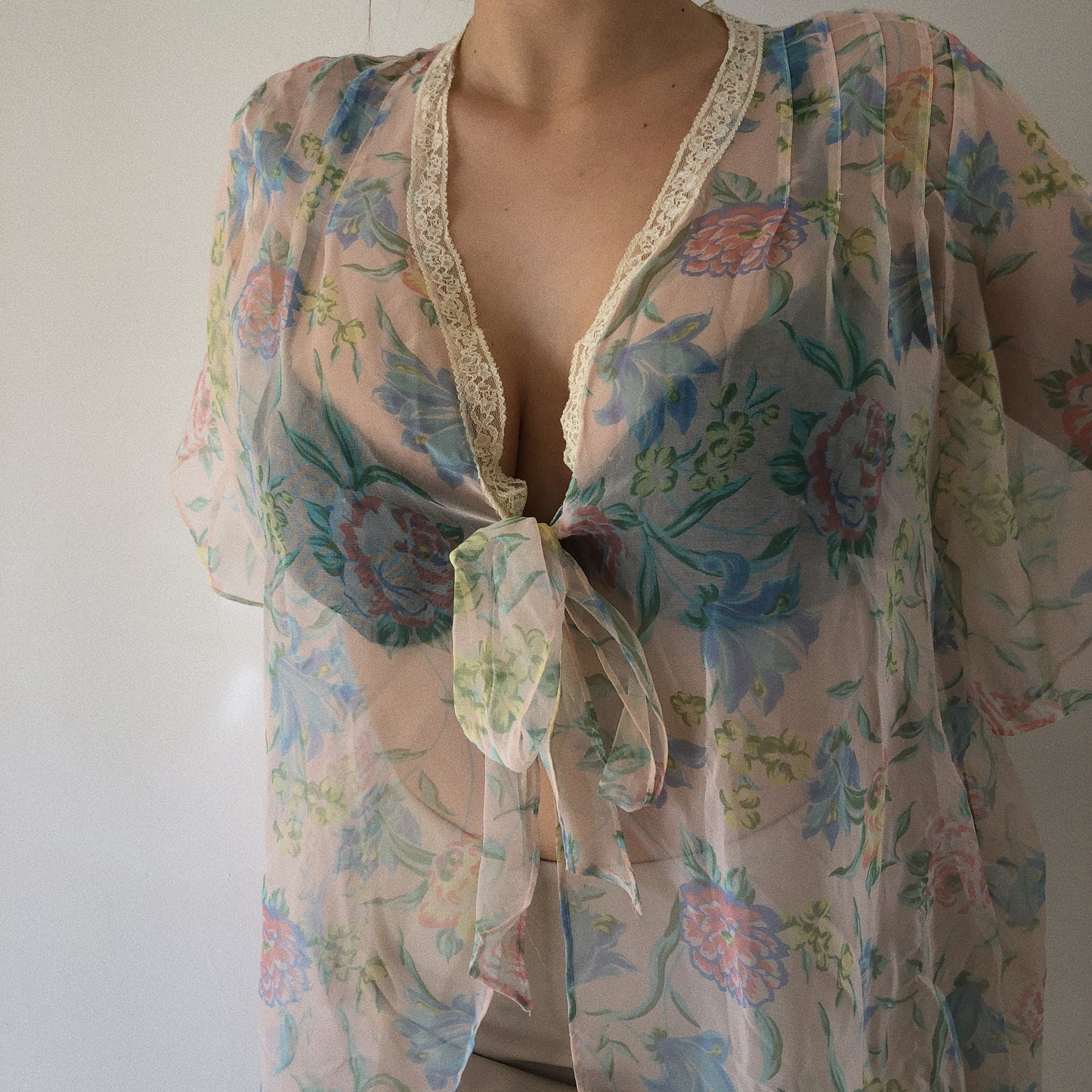 Vintage VS Floral Night Blouse