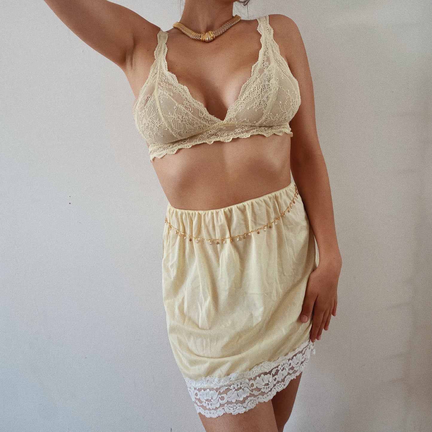 Lace Yellow Cute Bralette