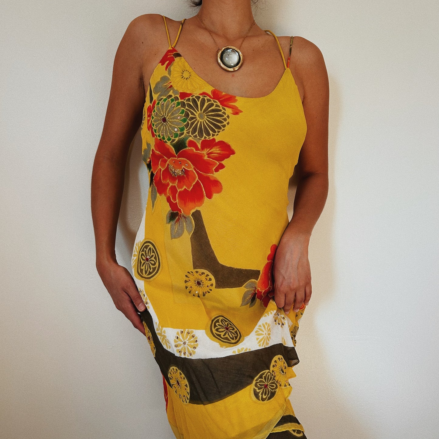 Derhy floral Asymmetrical Dress