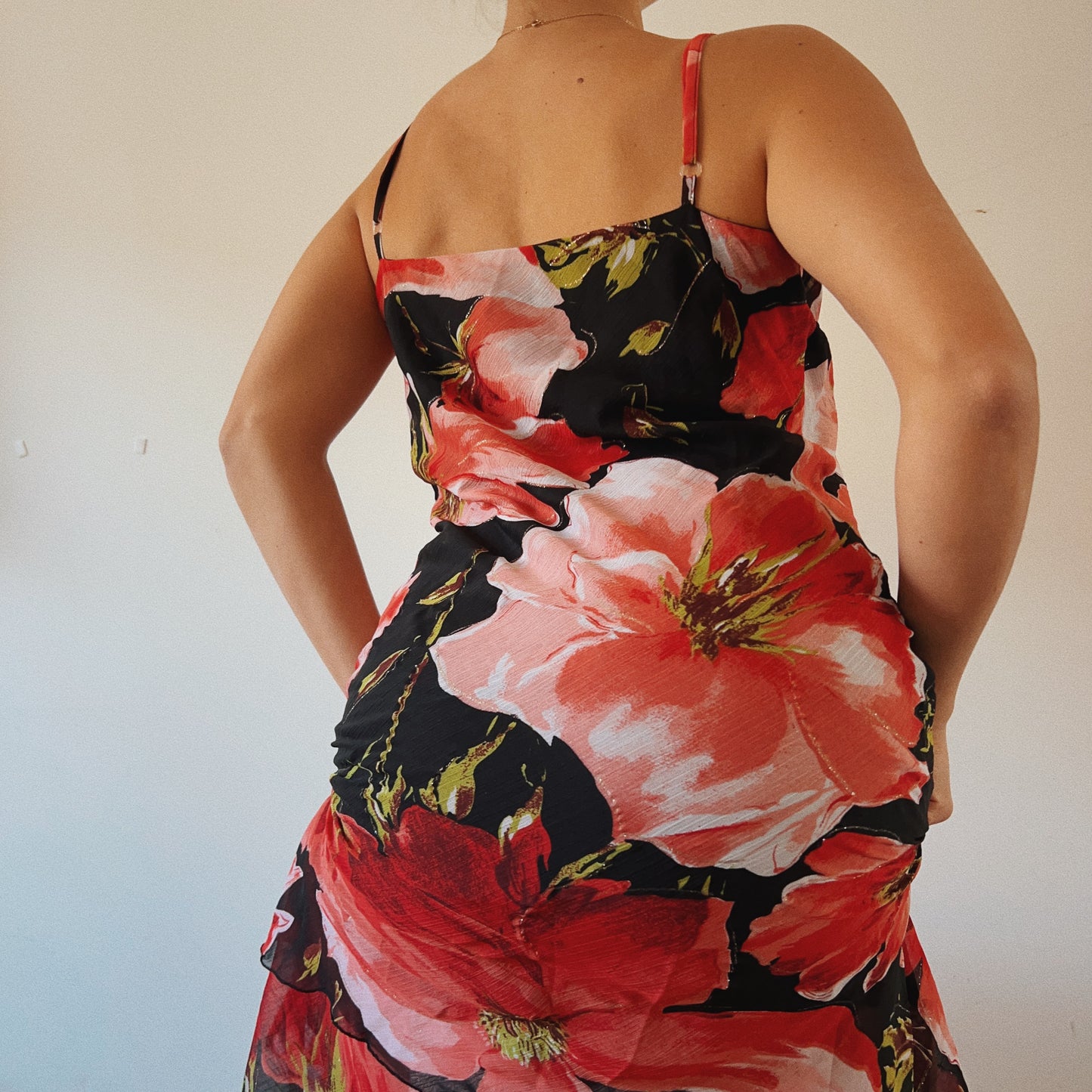 Hibiscus Floral Midi Summer Dress