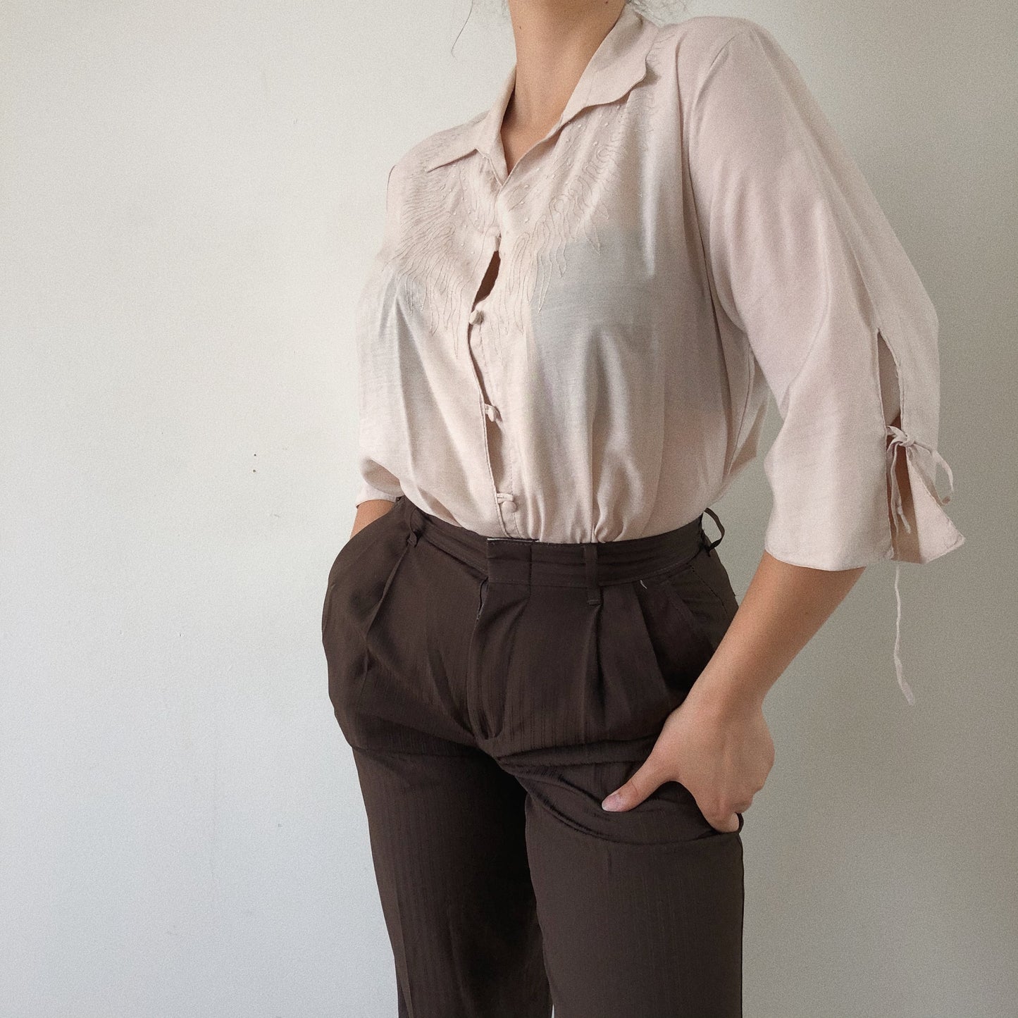 Beige Silky Soft blouse