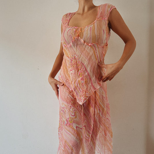 Mesh Embellished Asymmetrical Fairy Set