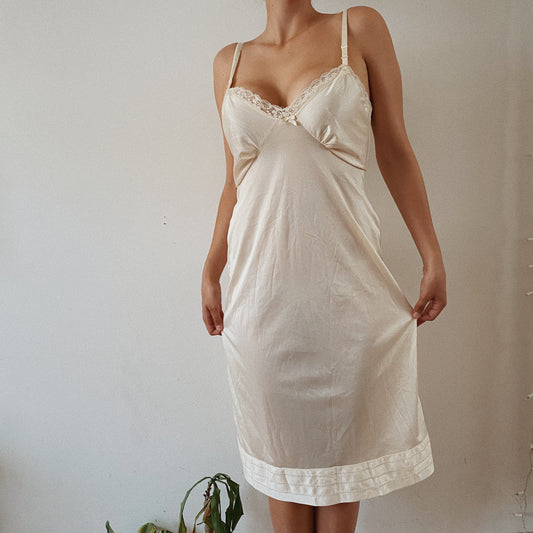 Cream Vintage Slip Dress