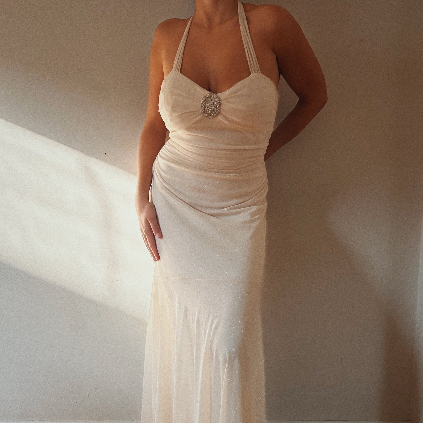 Vintage Stunning Halter Gown