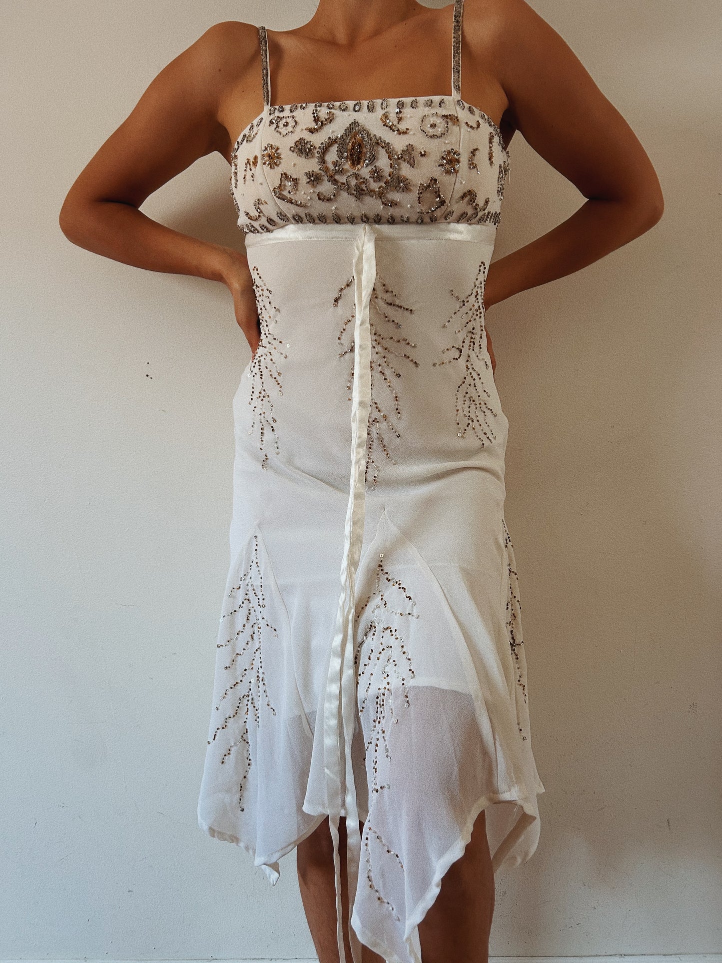 Fairy Beaded Midi Pleated Dress