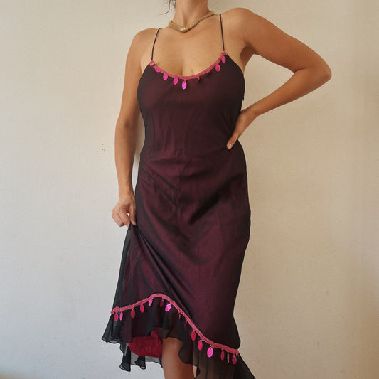 Mesh Pink Sequins Dress