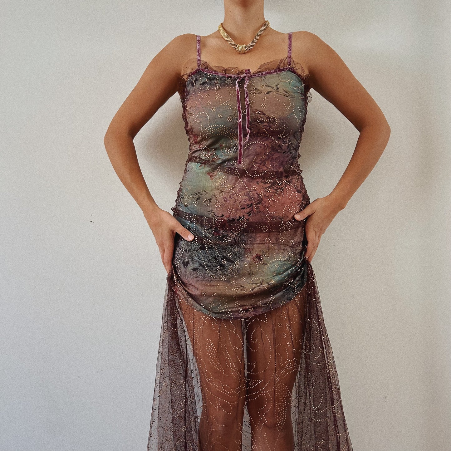 Romantic Layered Multicolor Dress