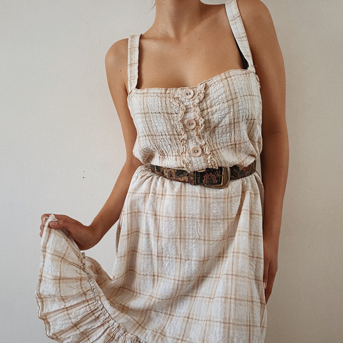 Checkered Vintage Prairie Dress