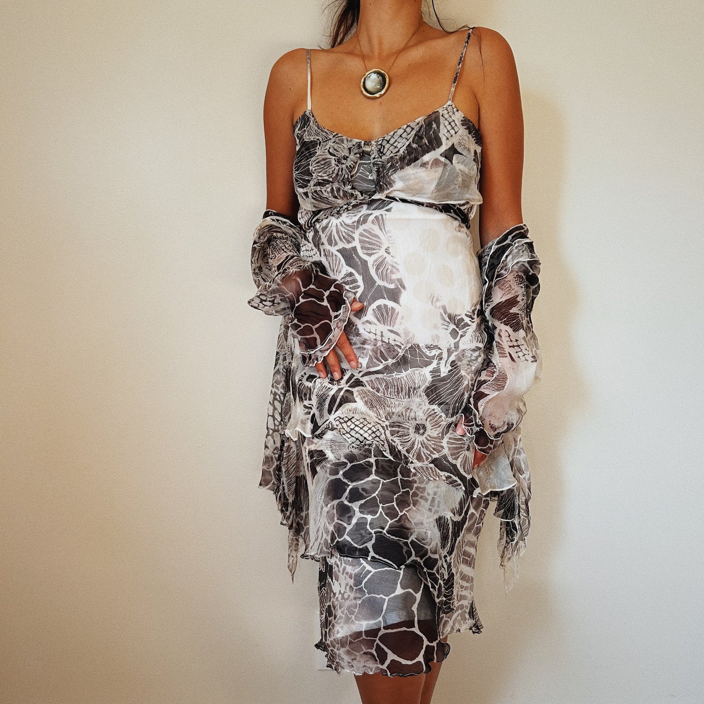 Silk Fairy Dress With Cardigan