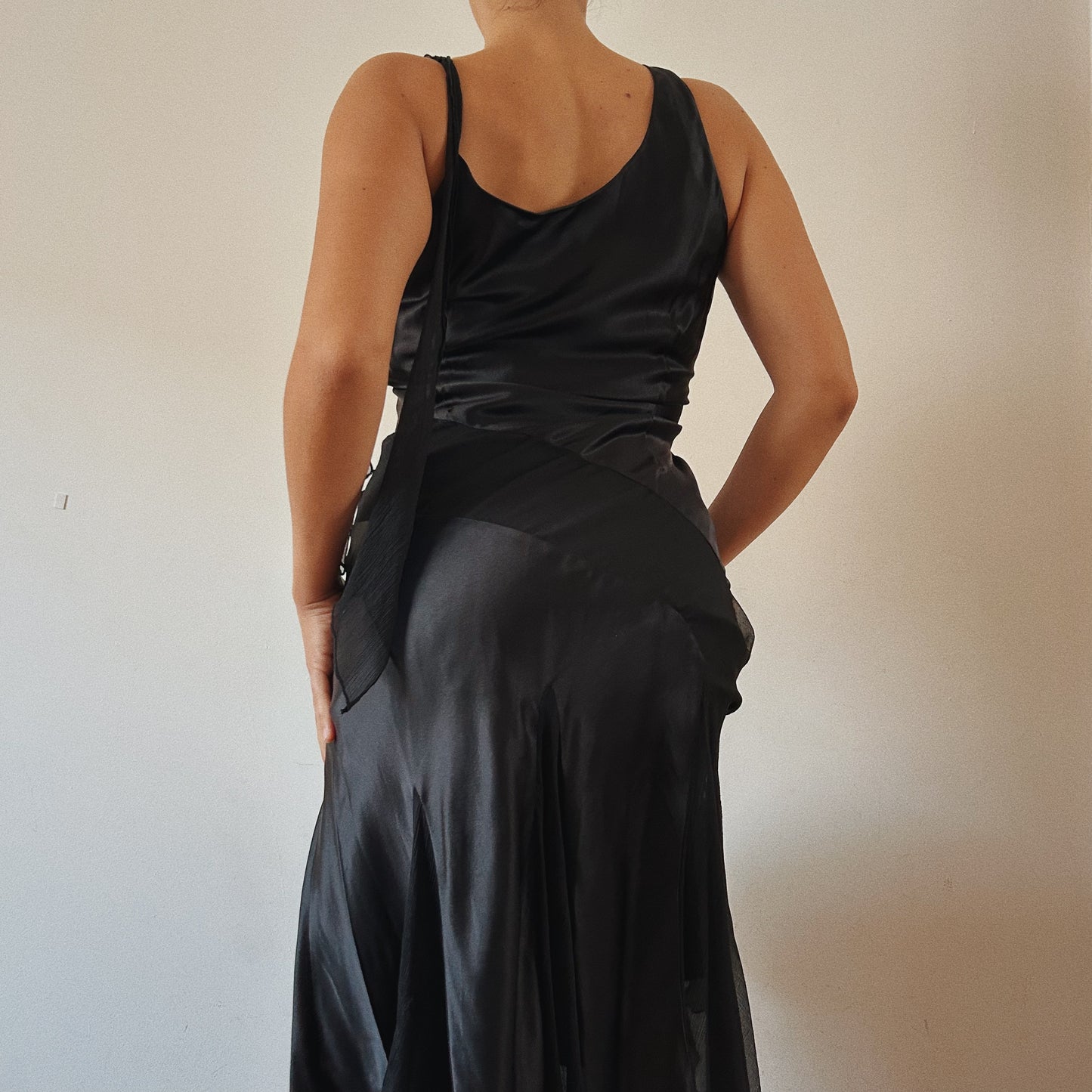Fairy Floral Satin and Mesh Dress