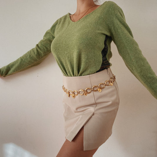 Patchwork Green soft Sweater