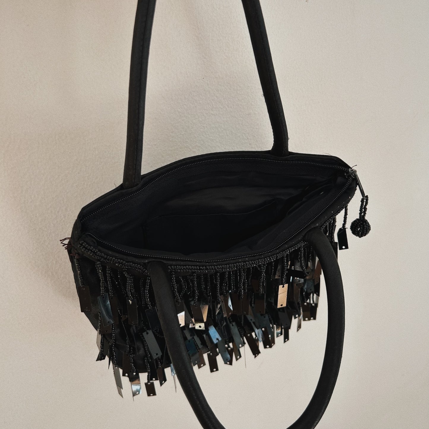 Mini beaded fringe purse