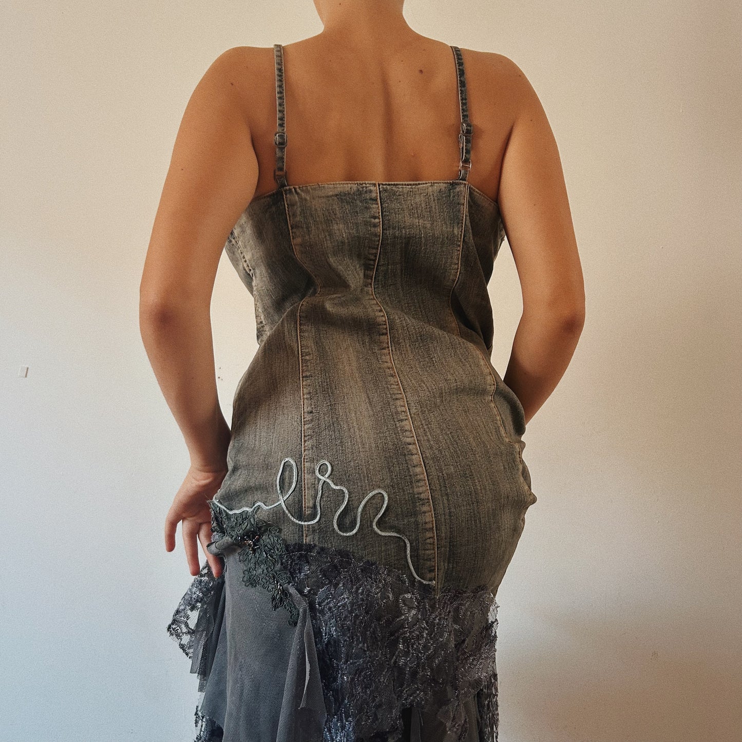 Fairy Denim Embellished Dress