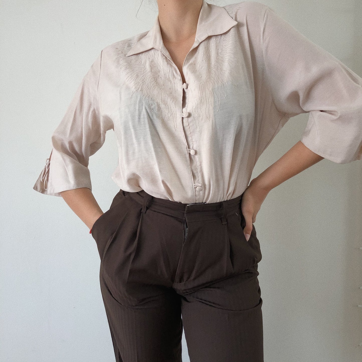 Beige Silky Soft blouse