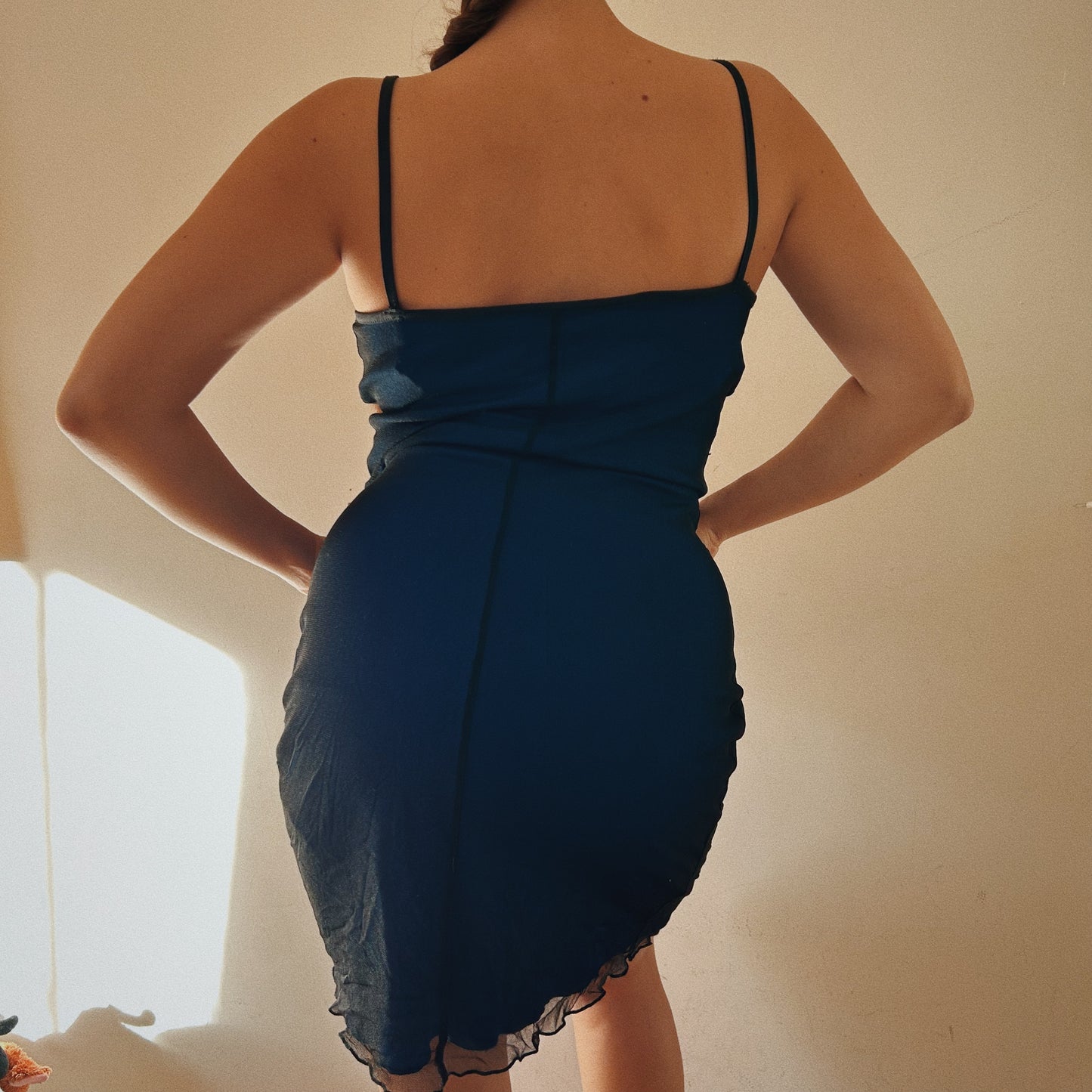 Mesh shimmery 90s party dress