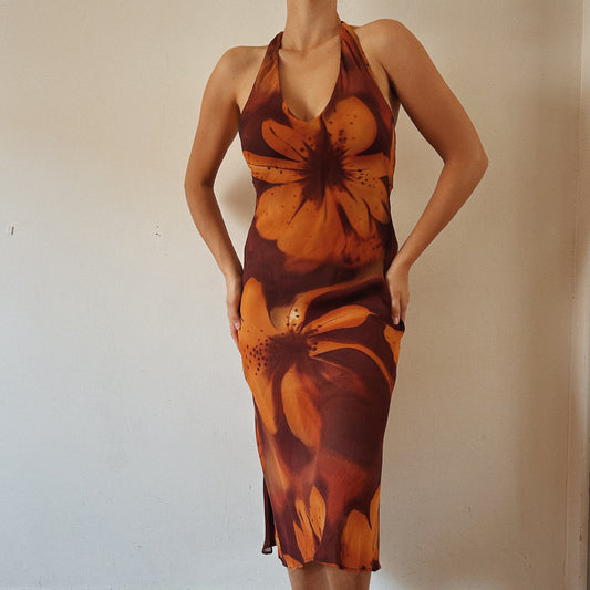 Halter Floral Summer Dress