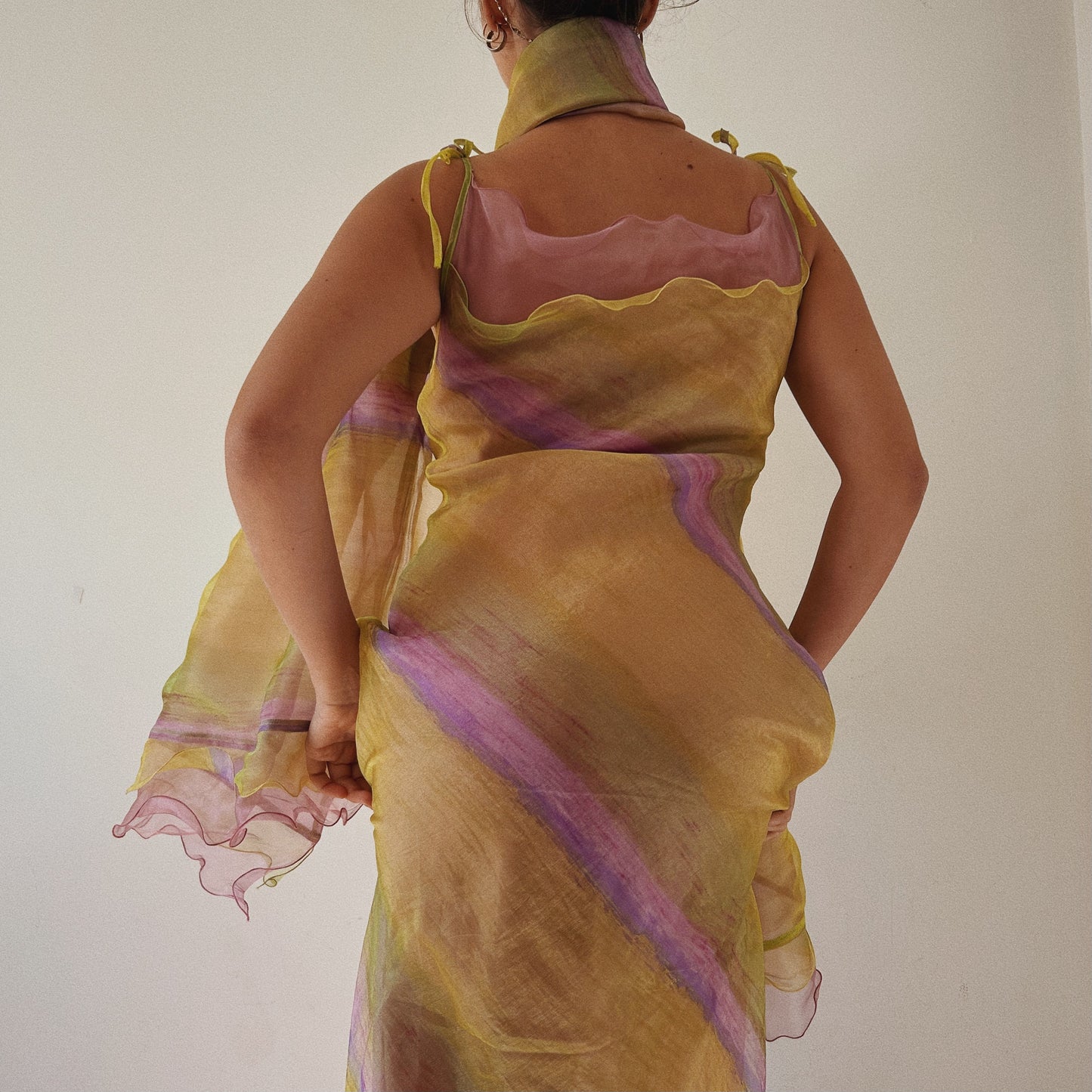 Chiffon Luxurious Gown With Shawl