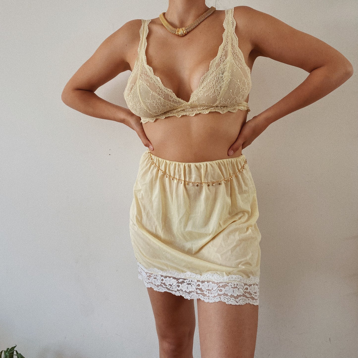 Lace Yellow Cute Bralette