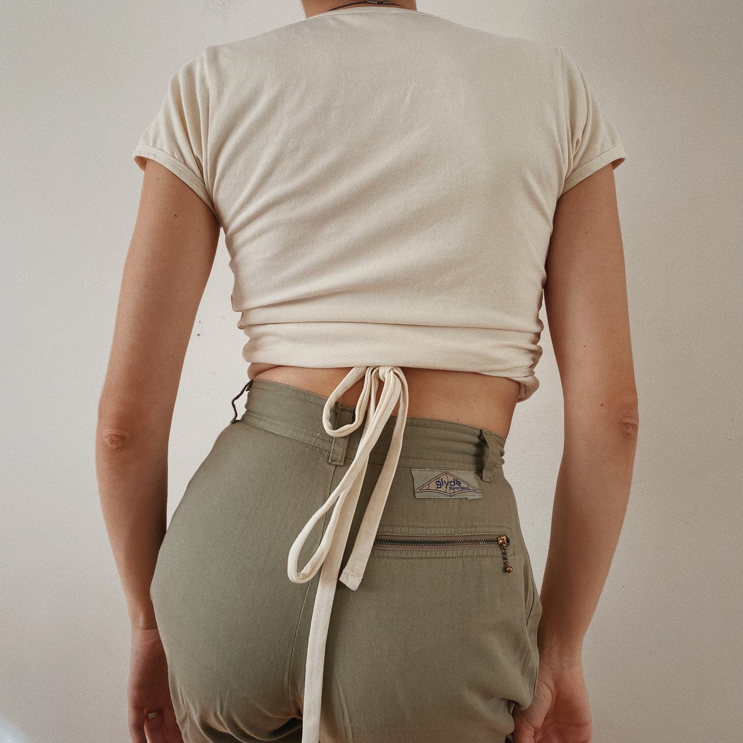 High Waisted Soft Cargo Style Pants