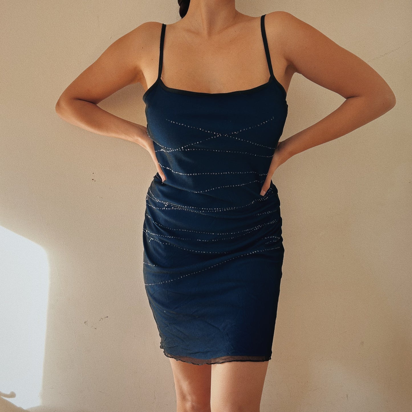 Mesh shimmery 90s party dress