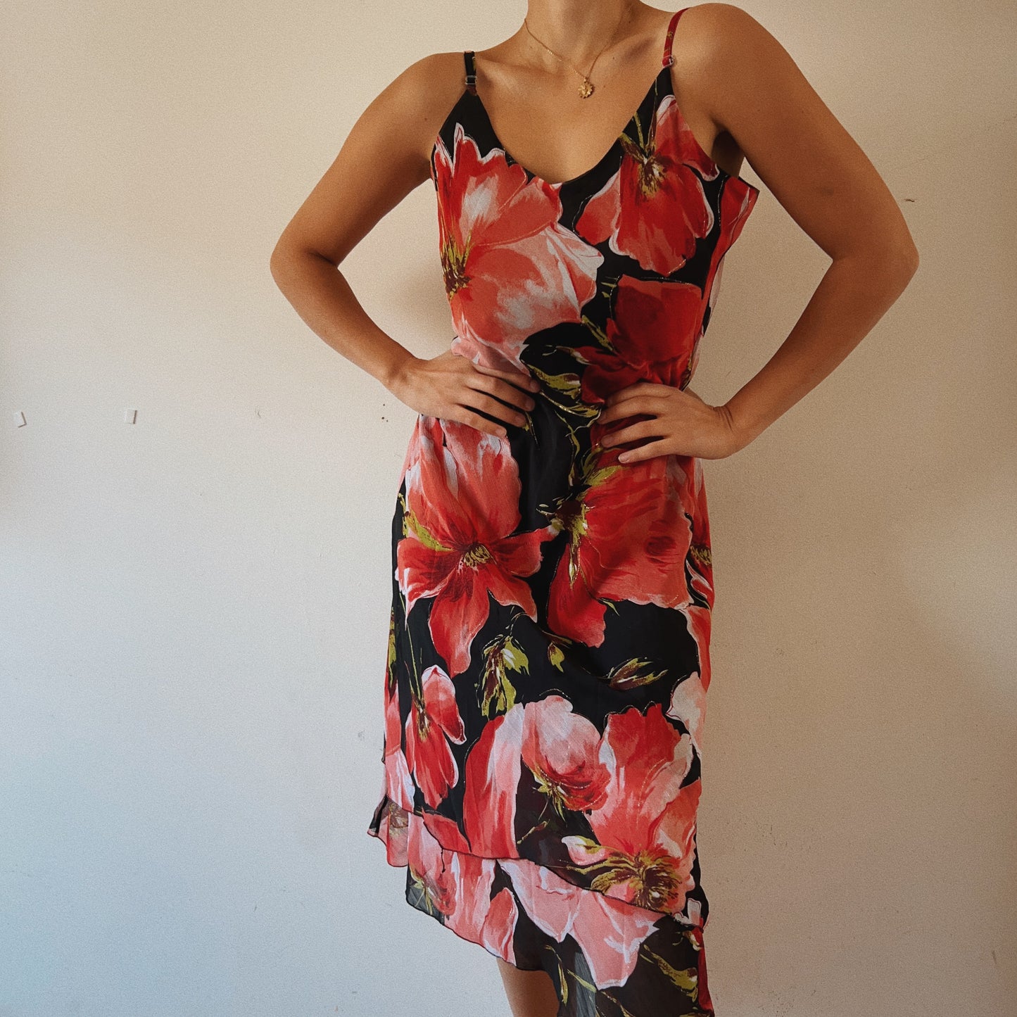 Hibiscus Floral Midi Summer Dress