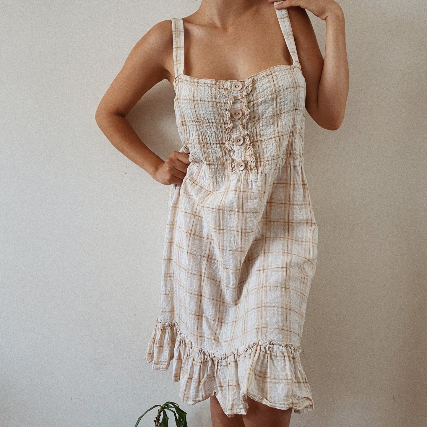 Checkered Vintage Prairie Dress