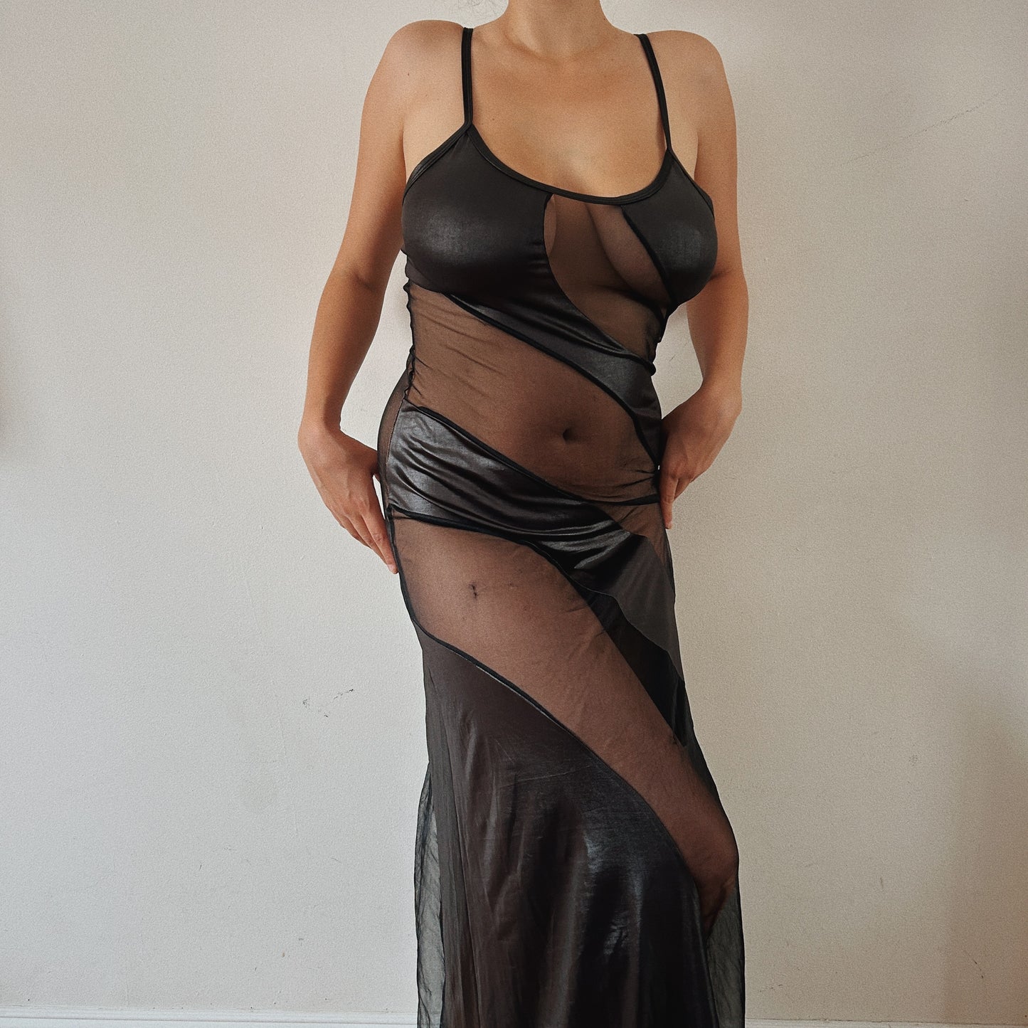 Vintage mesh see through dress