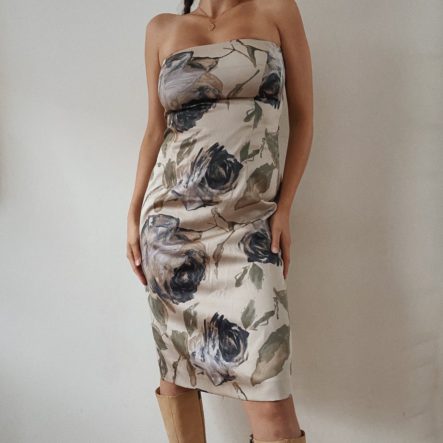 Italian floral tube dress