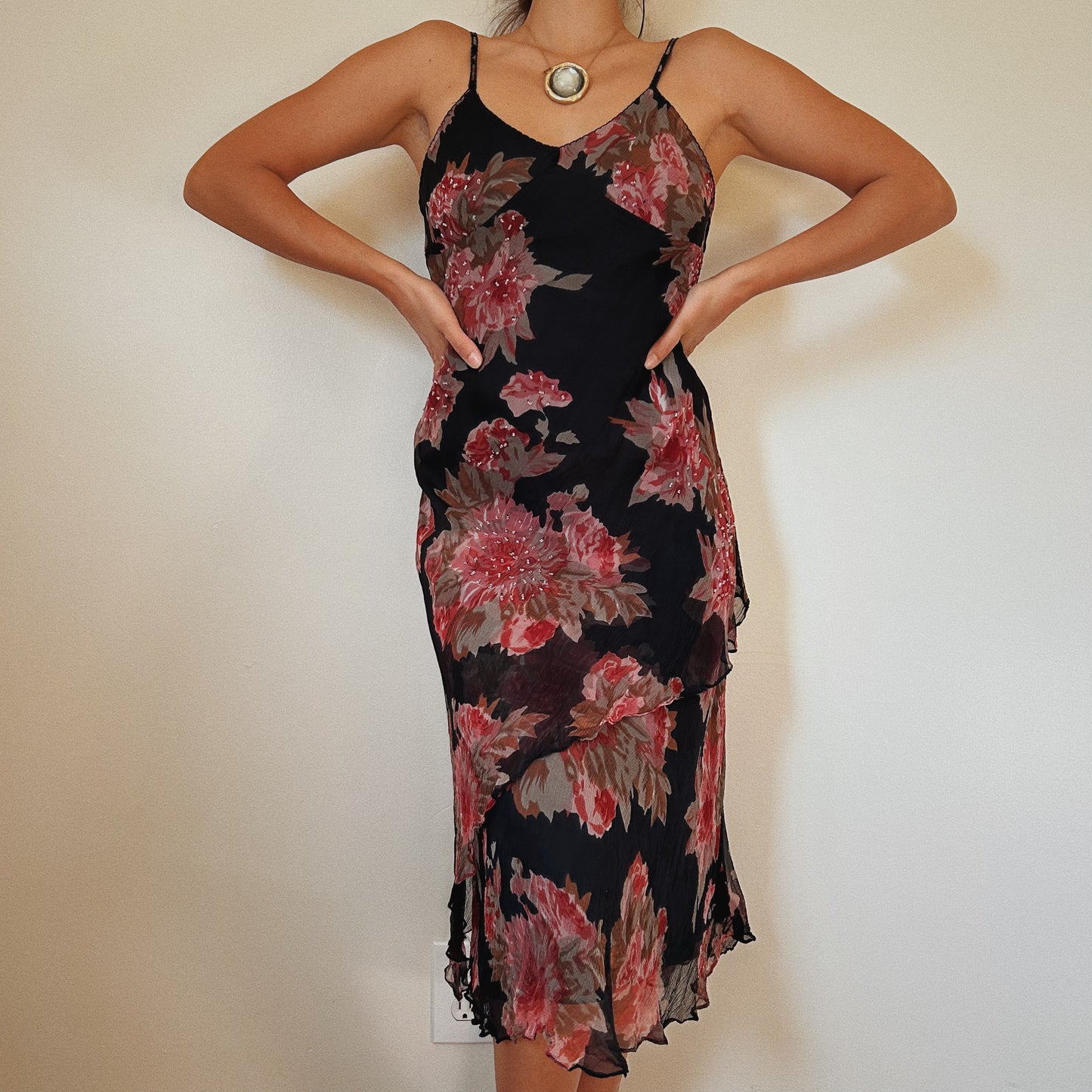 Derhy Dark Romantic Floral dress