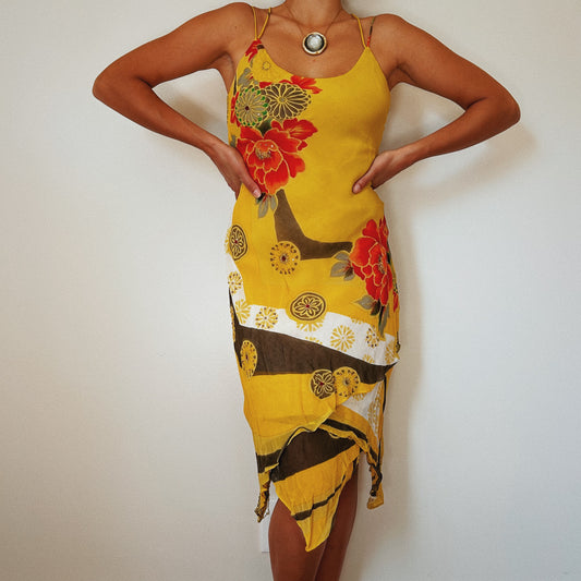 Derhy floral Asymmetrical Dress