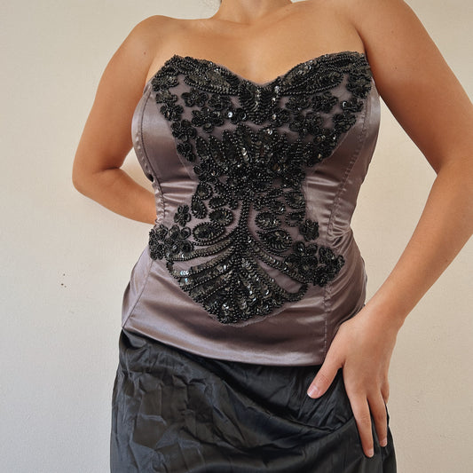 Embellished corset top