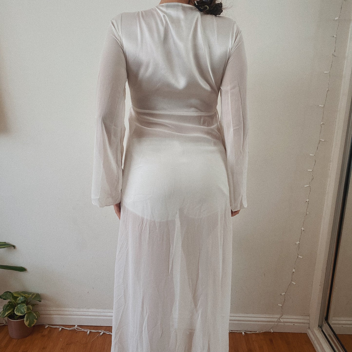 Lingerie Sheer White Vintage Robe