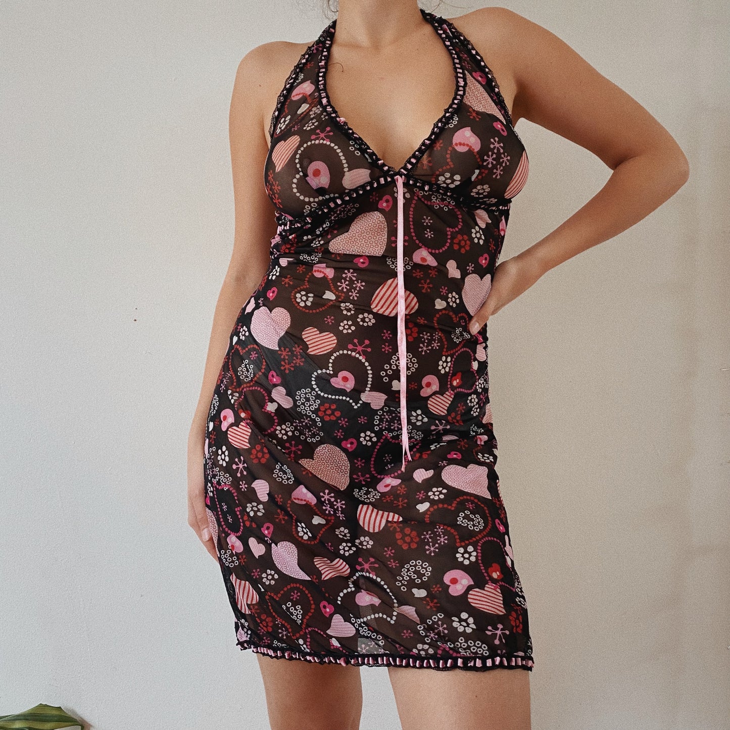 Love Halter Slip Lingerie Dress