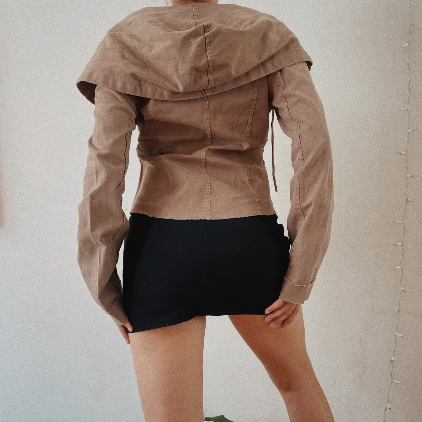 Perfect Spring Cotton Beige Blouse Jacket