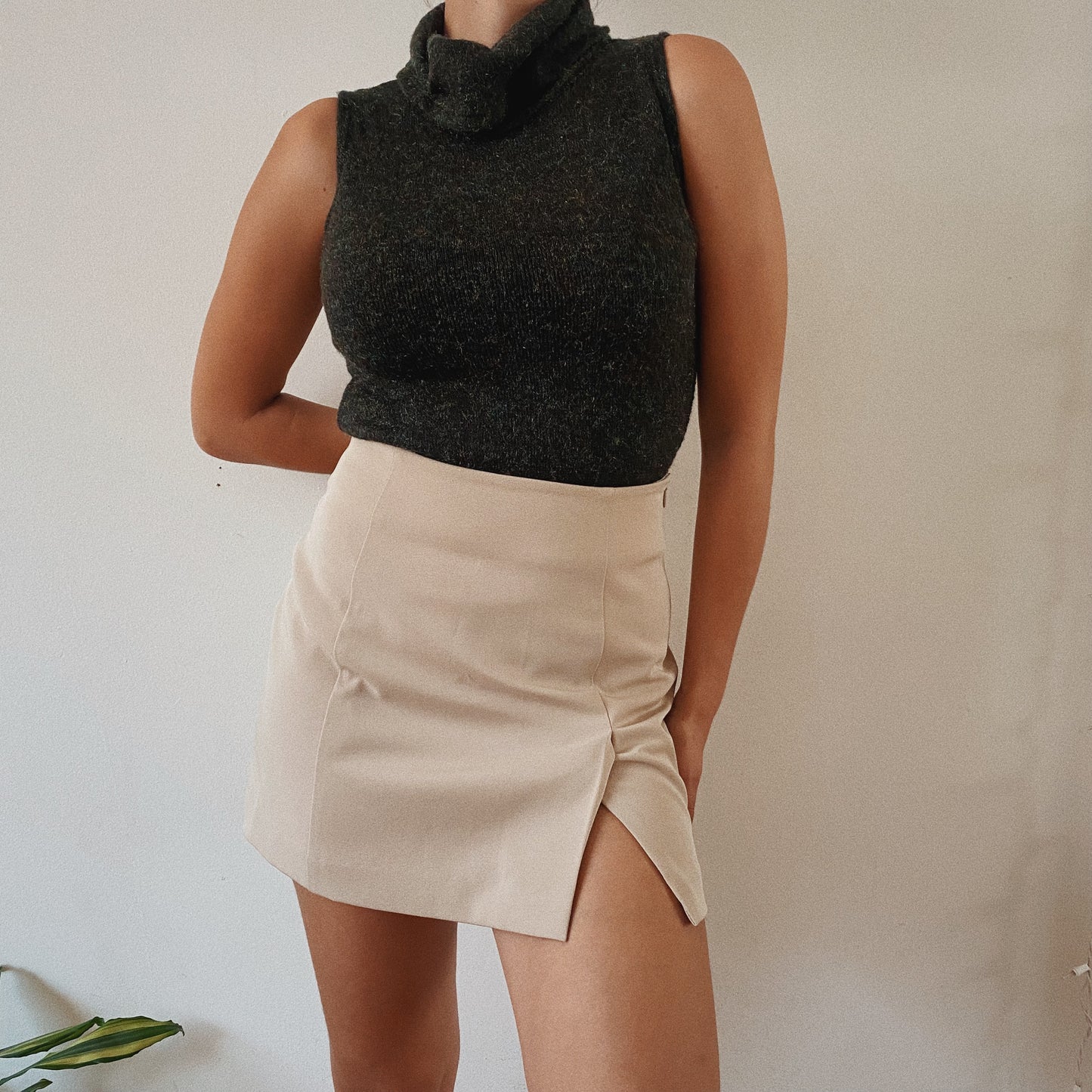 Mock Neck Sparkly Sleeveless Knit