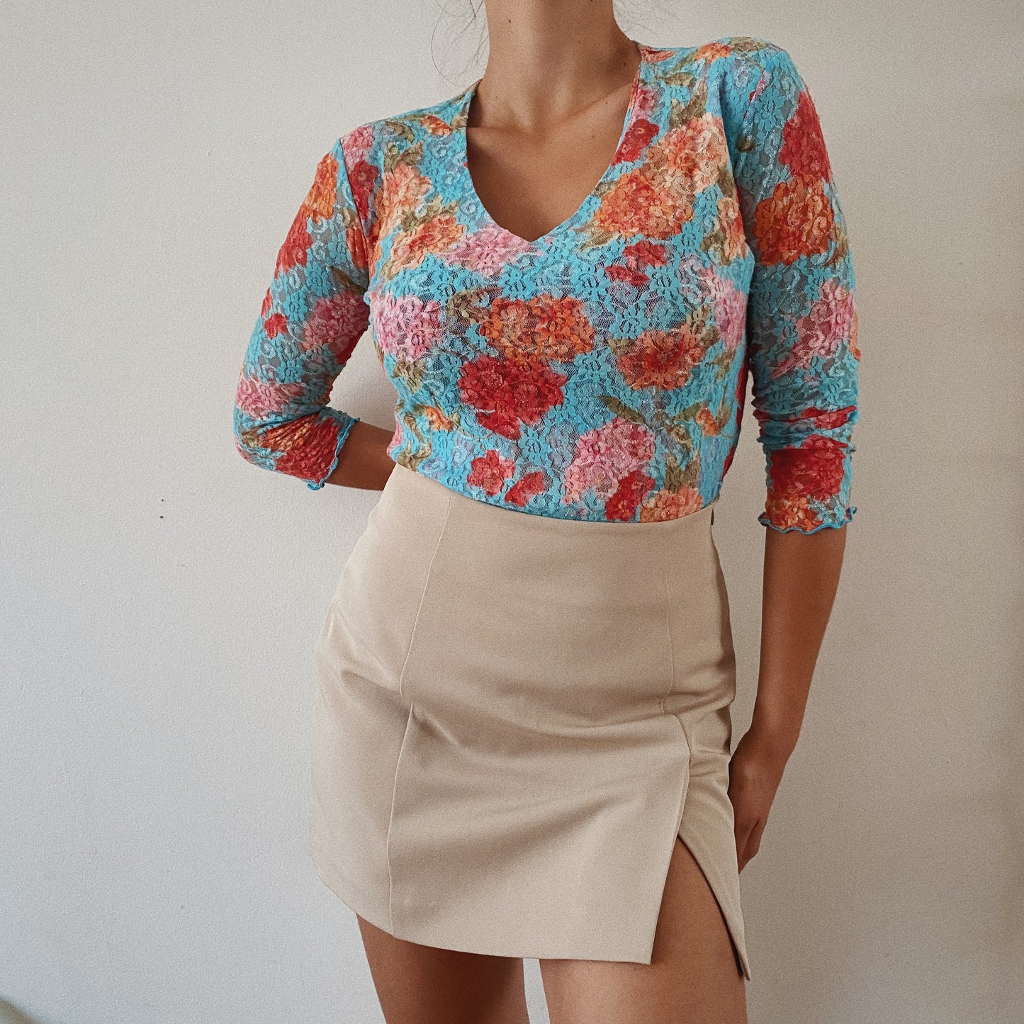 Floral Lace Summer Top