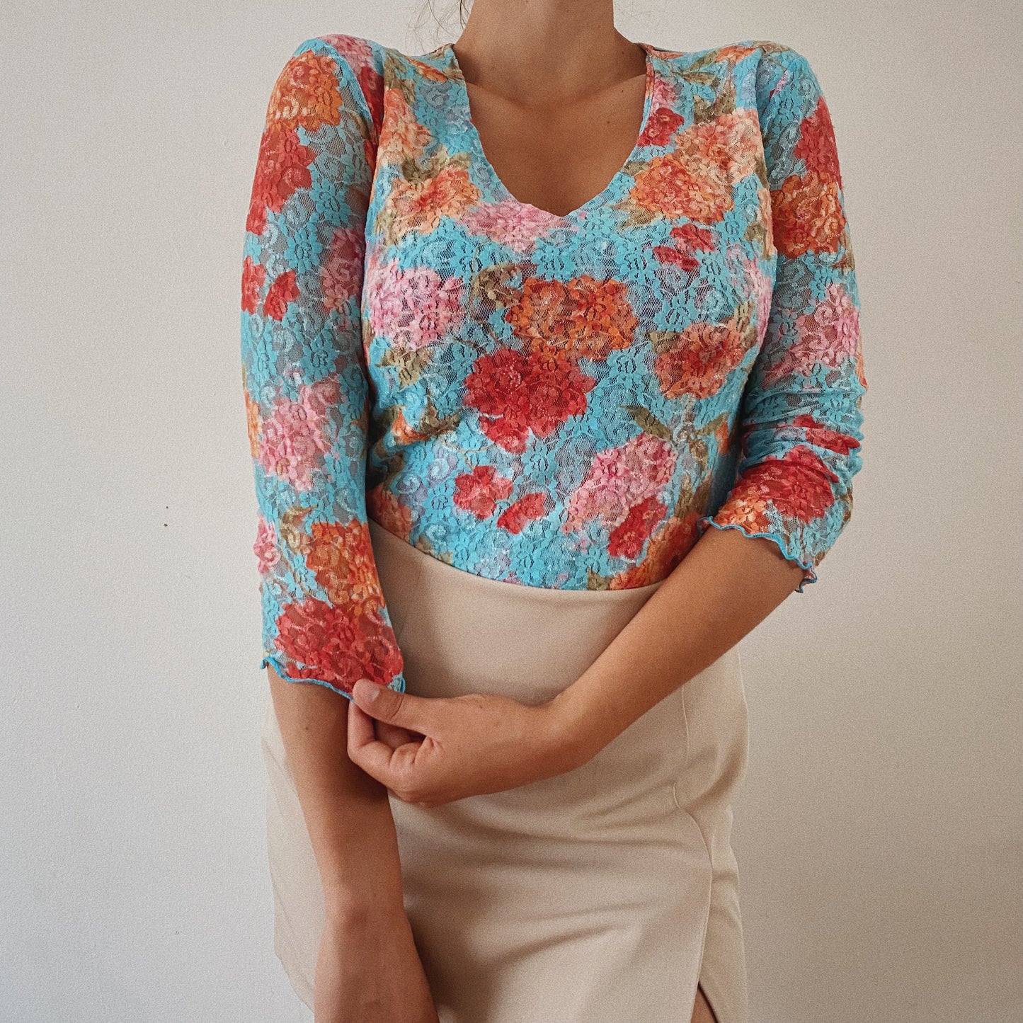 Floral Lace Summer Top