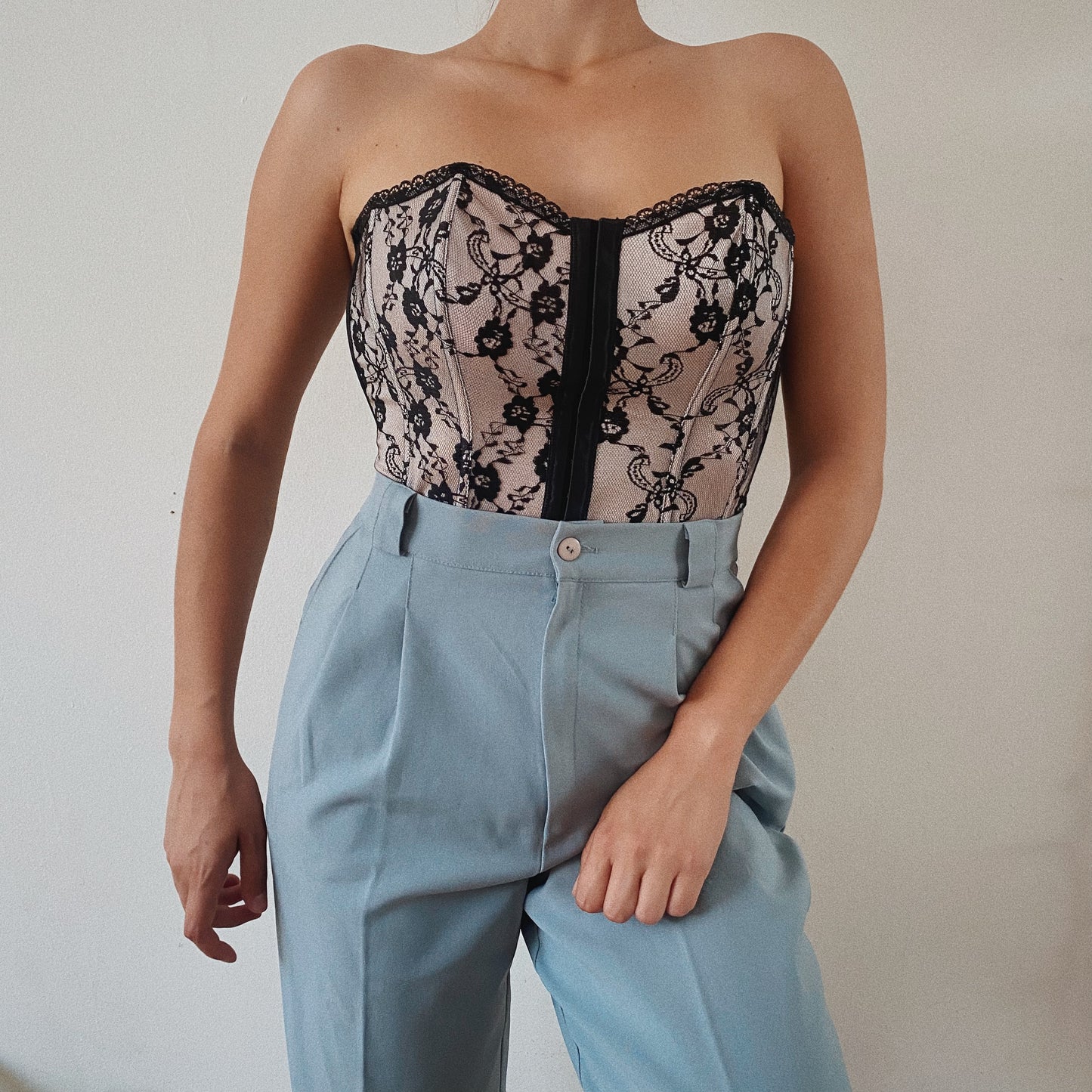 Corset Lace Floral Top