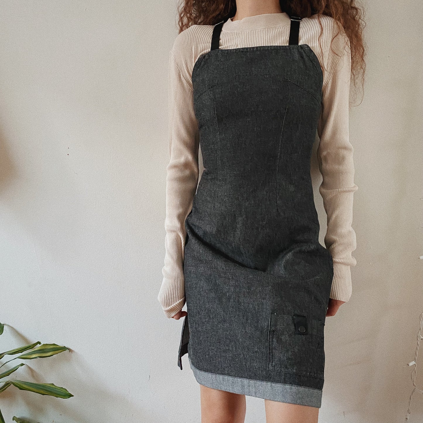 Denim Vintage Fitted Dress