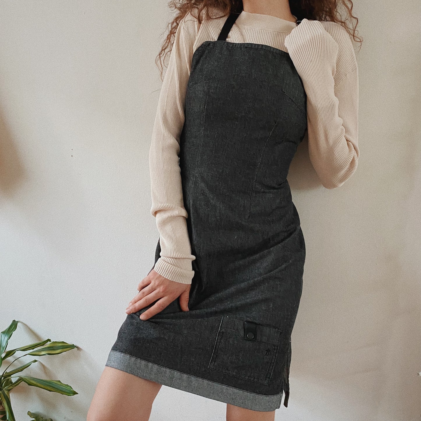 Denim Vintage Fitted Dress