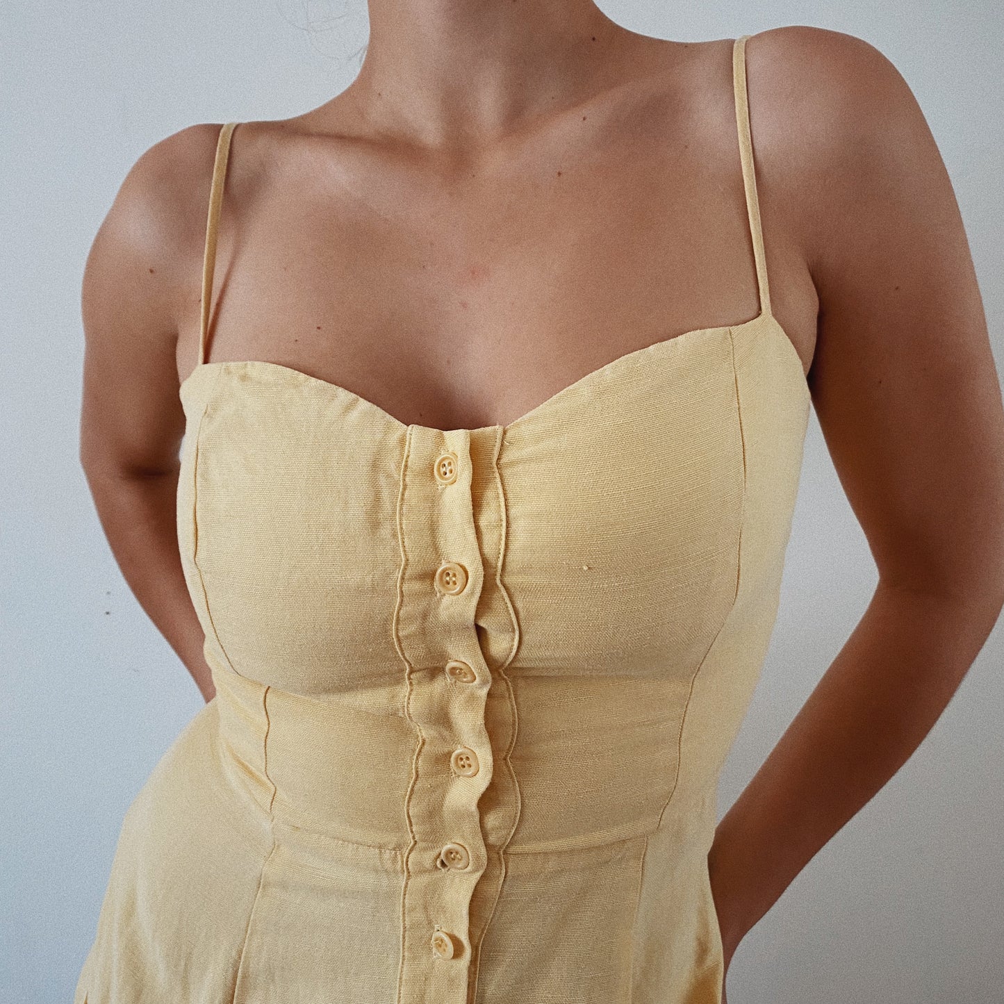 Reformation Yellow Summer Dress