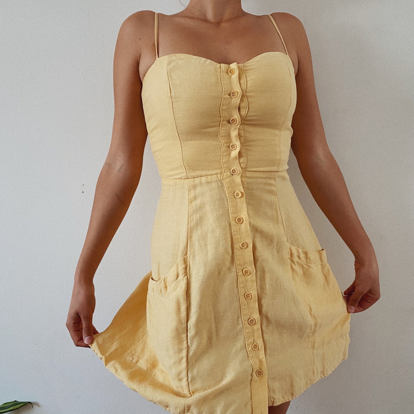 Reformation Yellow Summer Dress