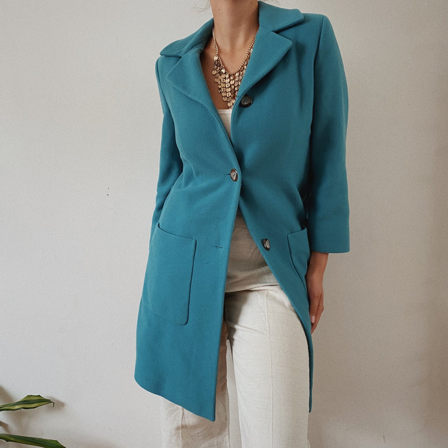 Wool Italian Designer Fitted Coat