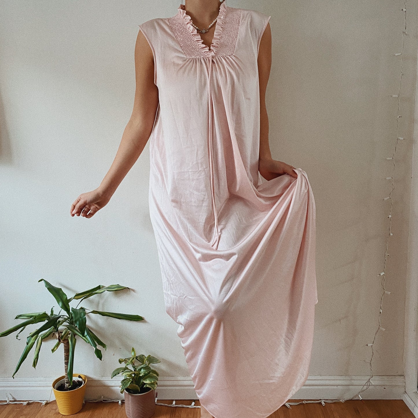 Vintage Pink Soft Night Gown