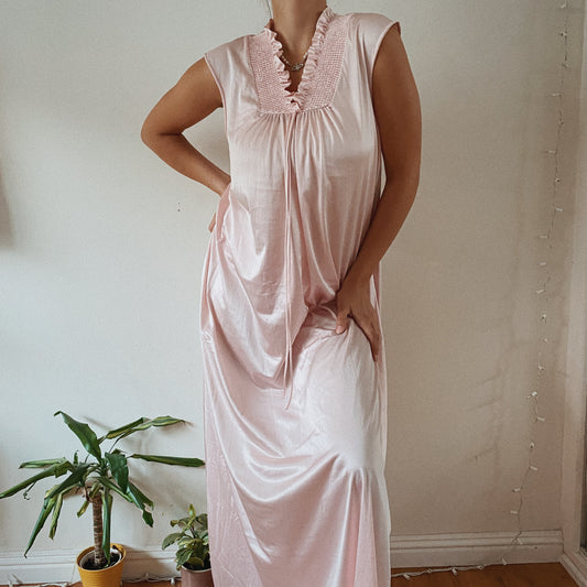 Vintage Pink Soft Night Gown