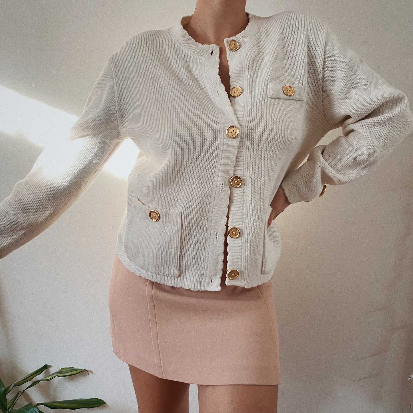 Vintage Knit Button Up Cardigan