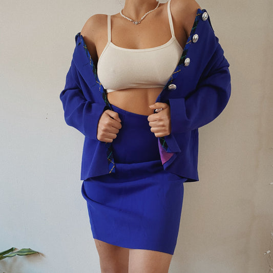 80's Electric Blue Two Pieces Suit