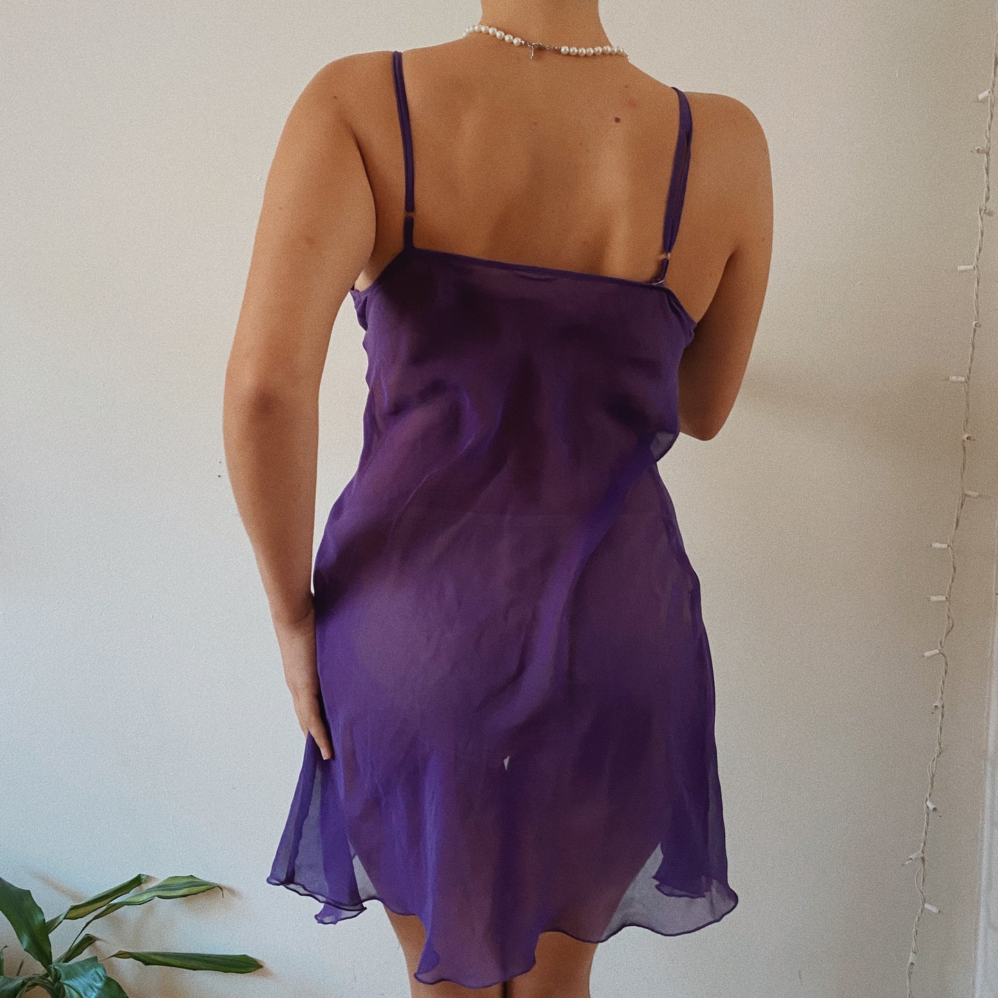 Purple Lace Vintage Slip Dress